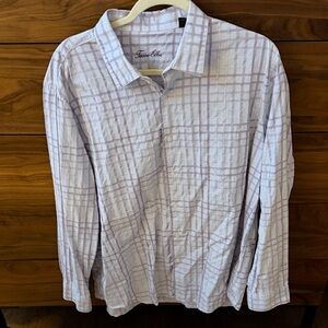 Tasso Elba Lavender and Checkered Shirt